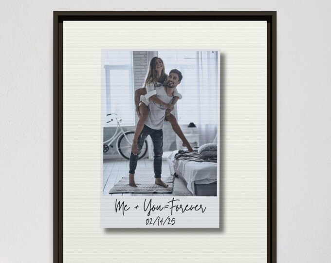 Framed Art Print Personalized Couple Photo Custom Gift - Anniversary Gift for Couples - Love Gift Personalized Gift for Him Boyfriend Gift
