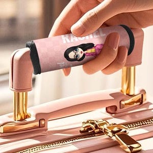 Personalized Cartoon Character Luggage Handle Wraps,  Personalized Travel Accessory, Custom Suitcase Identifier, Unique Gift for Travelers