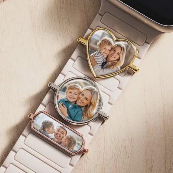 Photo Watch Charm: Customizable Keepsake Gift, Personalized Picture Watch Charm, Unique Watch Band Charms