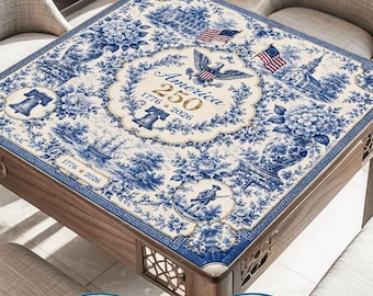 Limited Edition 4th of July Mahjong Mat, Patriotic Mahjong Gift, USA 250th Anniversary Game Mat, American Mahjong Independence Day