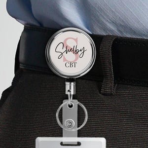 Stainless Steel Retractable Badge Reel: Nurse ID Holder