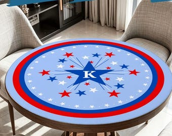 Personalized Patriotic Mahjong Mat, Custom Name Mahjong Mat, 4th of July Mahjong Mat, Americana Mahjong Gift, Red White Blue Mahjong