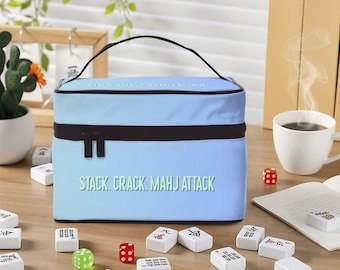 Mahjong Tile Bag: Personalized Game Night Pouch, Travel Organizer for Mahjong Lovers, Unique Mahjong Gifts
