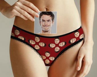 Face Thong, Custom Personalized Underwear with Photo,  Custom Underwear With Face Custom Photo Lingerie
