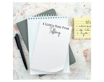 Just a Little Note From, Personalized Notepad, Cute Stationery for Kids, Unique Gift, Back to School Supplies, Teacher Appreciation Gift