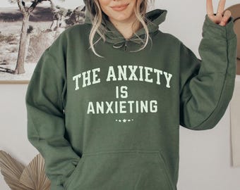 Anxiety Hoodie Mental Health Hoodie | Self Care Sarcastic Hoodie Funny Anxiety Hoodie Social Anxiety Hoodie