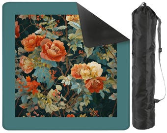 Floral Mahjong Mat