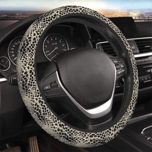 Snake Skin Print Steering Wheel Cover: Neoprene Non-Slip Grip