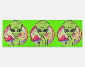 Trippy Alien Pashmina: Psychedelic Rave Festival Shawl