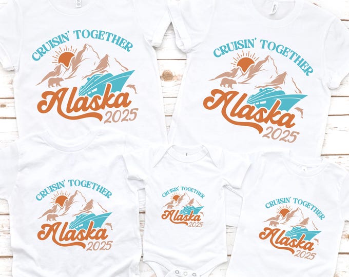 Custom Alaska Cruise Shirt - Family Matching T-Shirts - 2025 Alaska Vacation - Alaska Cruise 2025 Sweatshirt - Family Vacation