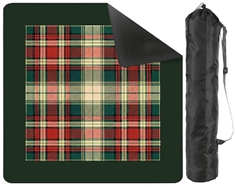 Plaid Mahjong Mat, Stylish Game Table Cover, Unique Home Decor, Perfect Gift for Players, Christmas Mahjong