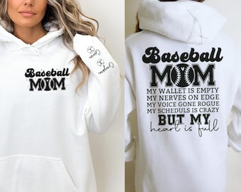Baseball Sports Mom-hoodie voor Gameday