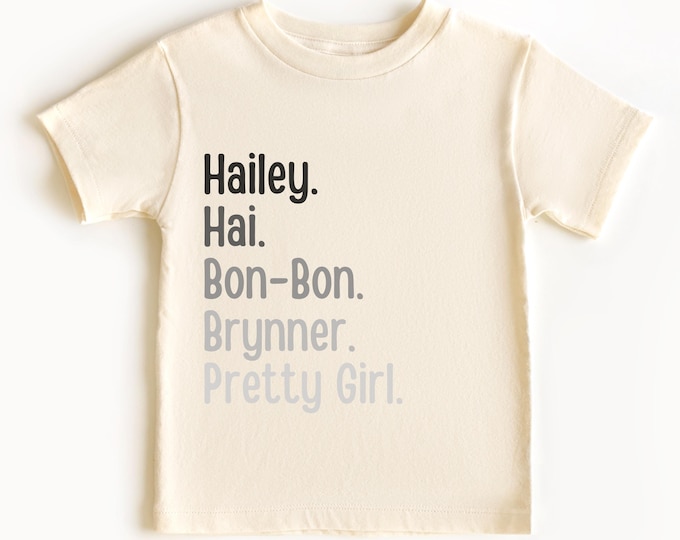 Personalized Nickname Shirts, Custom Name Toddler, Baby Shirts, Toddler Sweatshirts Customized, Birthday Shirts, Baby Shirt with Name, Kid