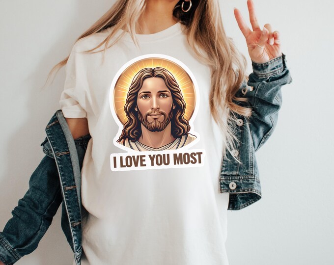 Jesus Shirt Christian Apparel on Comfort Colors - Faith Based Tee -  Cute Christian Tee - Religious Gift Trendy Religious Apparel