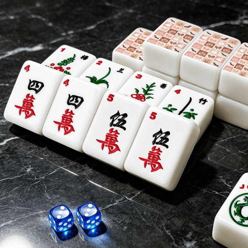 Halloween Mahjong Tiles | Halloween Mahjong Set | Ghost Pumpkin Bat Mahjong Tiles | Cute Spooky Mahjong Gift | Fall Mahjong Accessories image 7