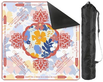 Luxurious Mahjong Mat with Storage Bag – Instructional Table Mat | Smooth Top