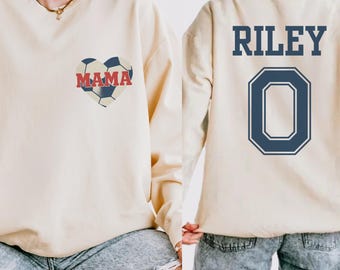 Comfort Colors Soccer Mama Sweatshirt: Personalized Name & Number