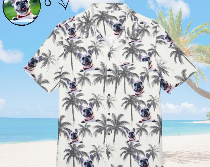 Hawaiian Shirt with Pet, Custom Face Hawaiian Shirt for Men Women, Personalized Tropical Floral Shirt, Summer Gift Ideas