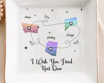 Personalized Jewelry Dish, Choose from Different Quotes, Best Friends Gift, Up to 5 Friends, Bridesmaid Maid of Honor Gift, Sister Gift