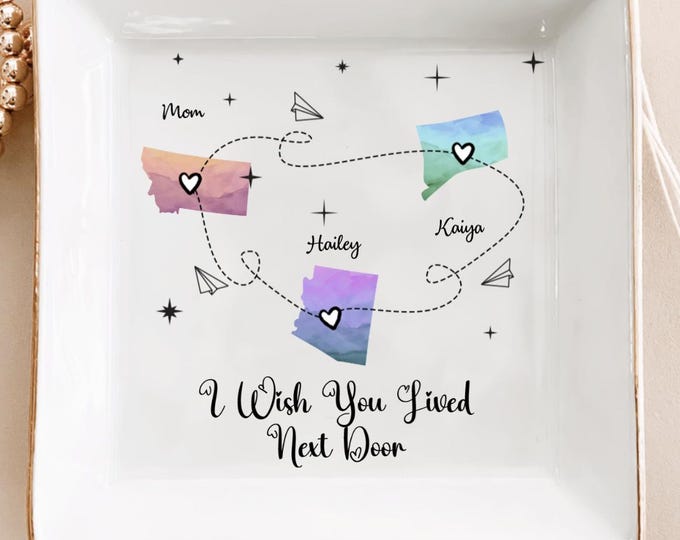 Personalized Jewelry Dish, Choose from Different Quotes, Best Friends Gift, Up to 5 Friends, Bridesmaid Maid of Honor Gift, Sister Gift