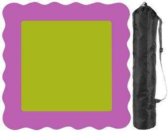 Luxury Scalloped Mahjong Mat | Non-Slip Padded Square Mahjong Table Cover | Elegant Mahjong Gift for Players