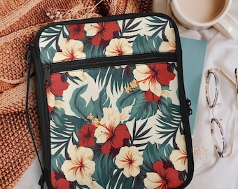 Floral Bible Bag, Christian Gift, Bible Carrying Case, Church Organizer
