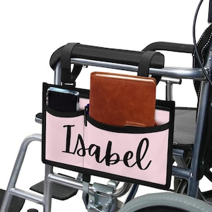 Personalized Wheelchair Bag, Custom Accessory, Personalized Pouch, Travel Caddy, Gift for Seniors, Wheelchair Organizer