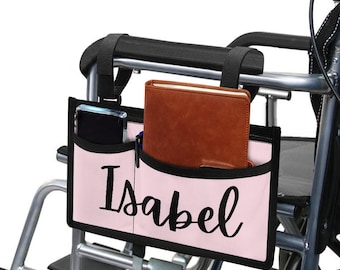 Personalized Wheelchair Side Bag: Custom Travel Organizer