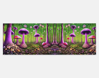Trippy Mushroom Rave Pashmina: Psychedelic Festival Shawl