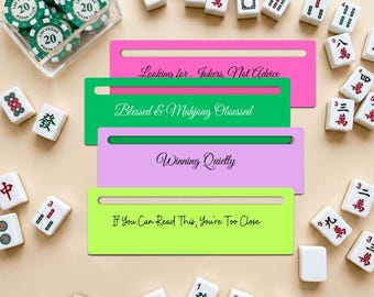 Set of 4 Funny Mahjong Line Finder Set, Acrylic Mahjong Line Readers, Mahjong Card Guide Holder, Mahjong Gift for Women, Mahjong Accessories
