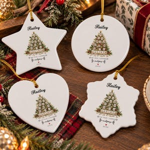 Personalisierter Mahjong-Weihnachtsschmuck 2026, Geschenk für Einsteiger im Mahjong-Spiel, Keramikornament mit individuellem Namen, Geschenk für Mahjong-Fans
