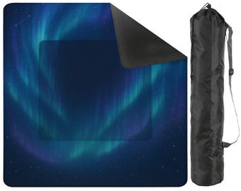 Northern Lights Mahjong Mat, Customizable Floral Game Mat, Non-Slip Mahjong Accessories for Game Night, Perfect Gift for Mahjong Lovers