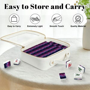 Northern Lights Design, Aurora Borealis Mahjong Tiles with Jokers, Acrylic Mahjong Set with Case Game Night Gift, 166 Piece Mahjong Set Bild 6