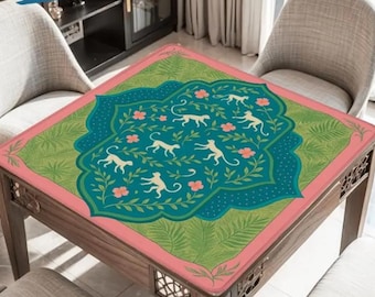 Fun Mahjong Table Mat with Carry Bag, Perfect for Game Night, Unique Mahjong Accessories