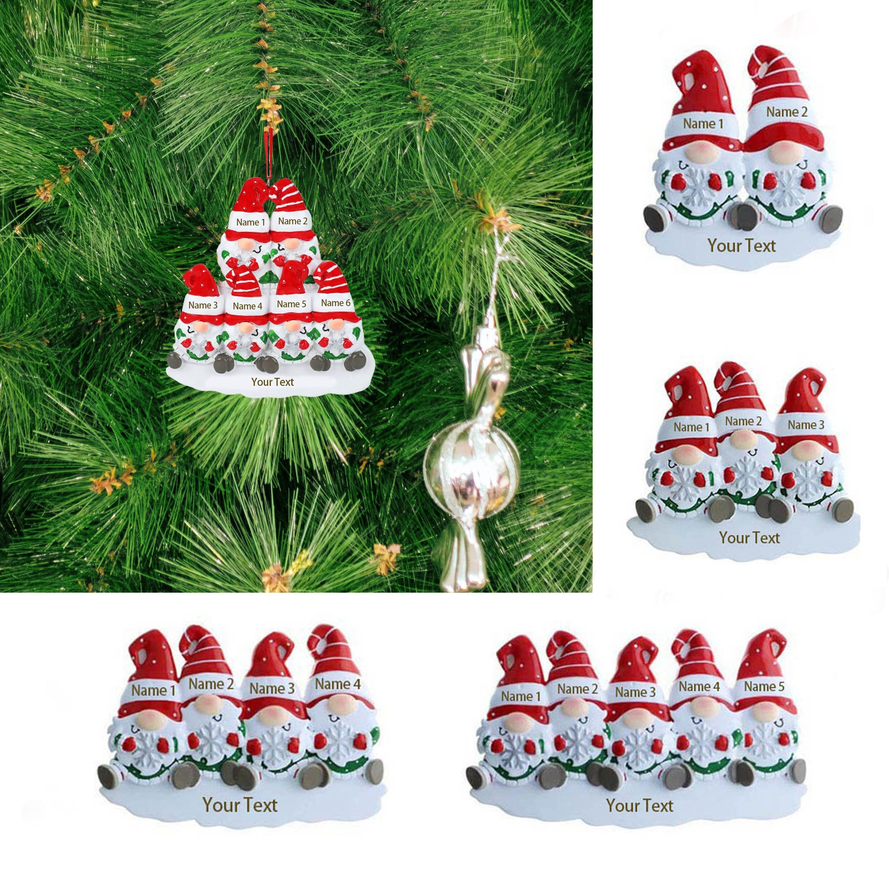 Personalized Family Gnome Ornaments Personalized Family Christmas Ornaments 2023 Christmas Tree