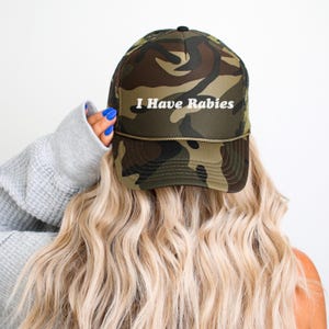I Have Rabies Embroidered Hat, Funny Humor Embroidered Cap, Sarcastic Meme Hat, Vintage Style, Unhinged Dark Humor Gift