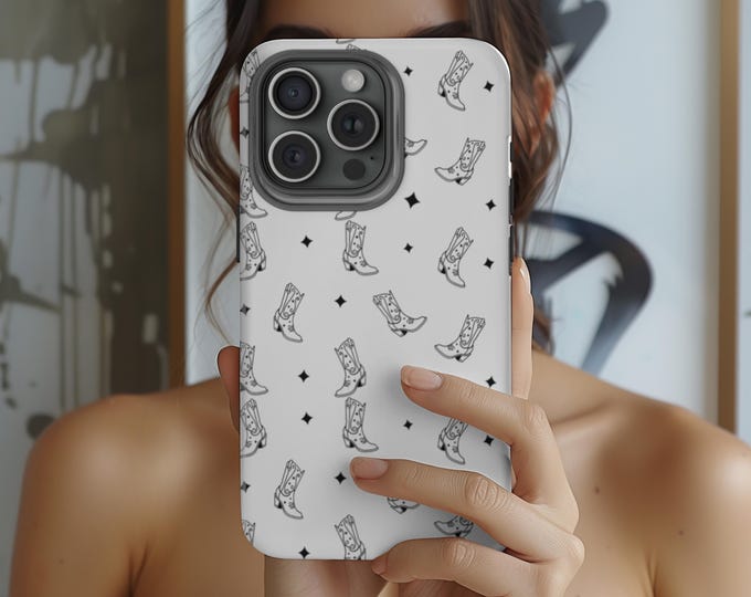 Cowboy Boot Phone Cases, Western Tough Cases, Cute Cowgirl Accessories, Rodeo Country Phone Cover Wild West Protective Cases for Most Phones