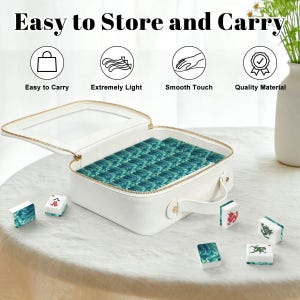 Mahjong Tile Set Northern Lights Design, Aurora Borealis Mahjong Tiles with Jokers, Galaxy Mahjong Game Set with Case Gift image 6