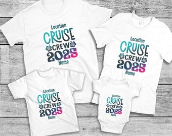 Matching Vacation Tees Personalized Family Cruise Shirts for 2025 Funny Cruise Crew Shirts Family Shirts for Vacation Custom Cruise Group