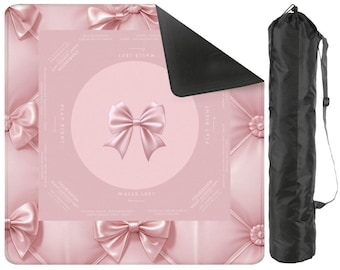 Pretty Pink Mahjong Mat – Non Slip Table Cover for American Mah Jongg | Durable Game Night Accessory, Noise Reducing Mahjong Table Protector