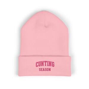 Cunting Season Beanie – Funny Embroidered Winter Hat, Trendy Adult Humor Gift, Warm Knit Streetwear Beanie for Men & Women image 3