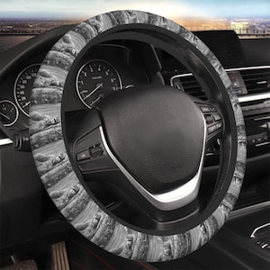 Custom Bigfoot Neoprene Steering Wheel Cover – 15&quot; Non-Slip Cute Car Accessory – All-Season Wheel Protector for SUV, Truck, Car