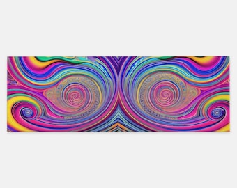 Trippy Rave Pashmina: Psychedelic Festival Shawl (73" x 27")