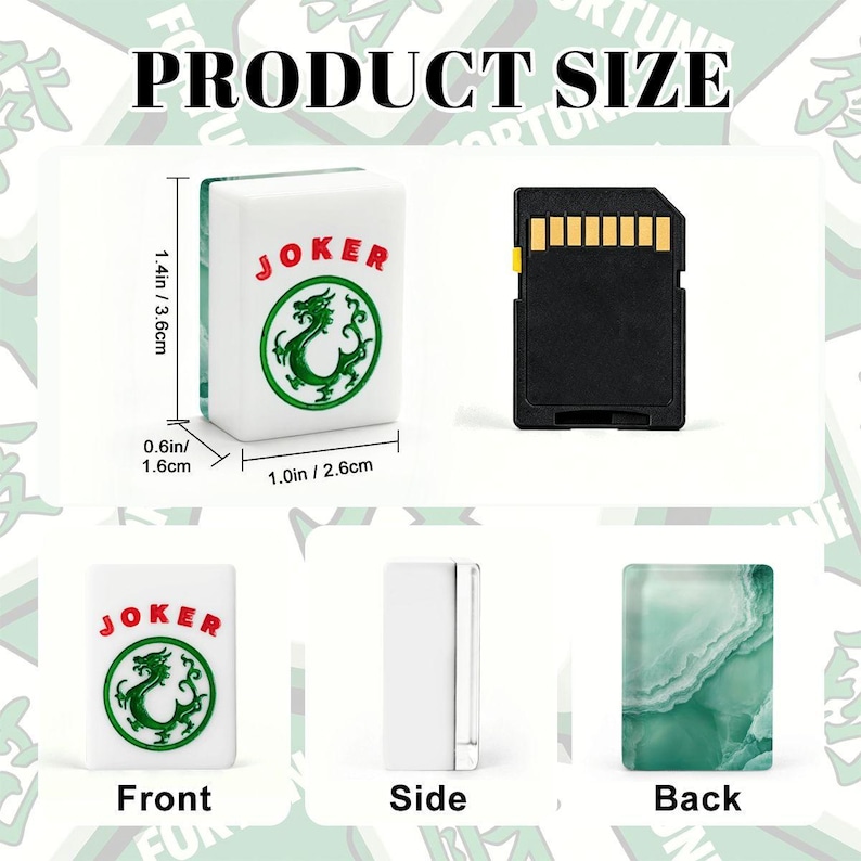 Luxury Green Mahjong Tiles | Jade Marble Mahjong Set | Coastal Mahjong Gift Idea image 3