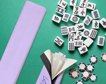 Mahjong Tile Racks with Pushers & Carry Bag, Acrylic Mahjong Rack Set, Clear  Racks, , Mahjong Gift for Players,