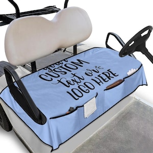 Personalized Golf Cart Seat Cover with Pockets – Golf Gifts for Men or Women – Golf Towel Seat Protector Golfer Gift  Golf Cart Accessories