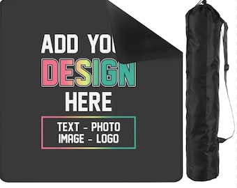 Design Your Own Custom Mahjong Mat 31.5x31.5 | Non-Slip Thick Table Cover with Bag | Noise-Reducing Game Board Protector for Home