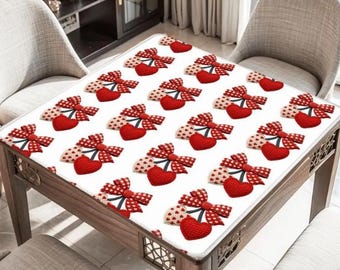 Valentine’s Day Mahjong Mat | Romantic Floral Mah Jongg Table Mat | Non-Slip Mahjong Playing Mat | Pink Valentine Gift for Mahjong Lovers