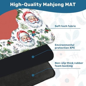 Christmas Santa Holiday Mahjong Mat, Festive Mahjong Bild 3