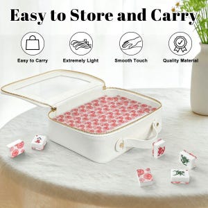 Pink Grapefruit Mahjong Tiles | Citrus Mahjong Set | Pink Mahjong Tiles | Summer Mahjong Gift | Palm Beach Mahjong | Preppy Mahjong zdjęcie 6